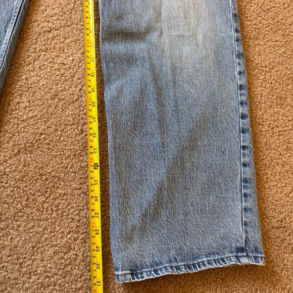 FRAME Le Jane Wide Leg Jeans Lomina Wash High Rise Blue Denim Size 30 Womens - Picture 10 of 13